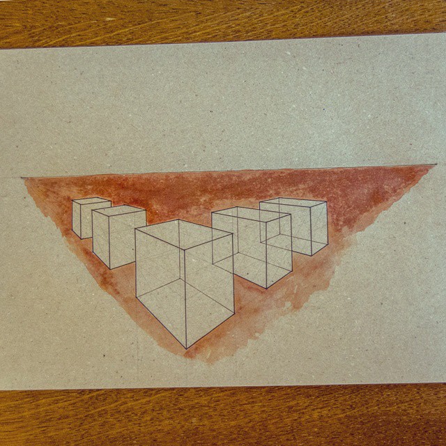 A last 2 point perspective for now. Just had to practise the scaling. 
#sketch #draw #drawing #persp