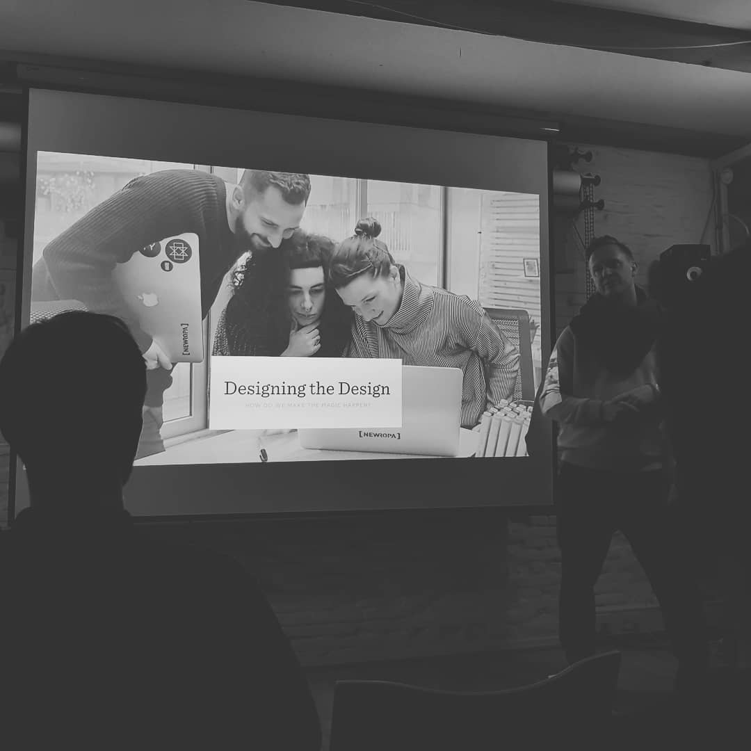 Designing the design. A title that makes you wanna hear the talk. Especially when the speaker is a l