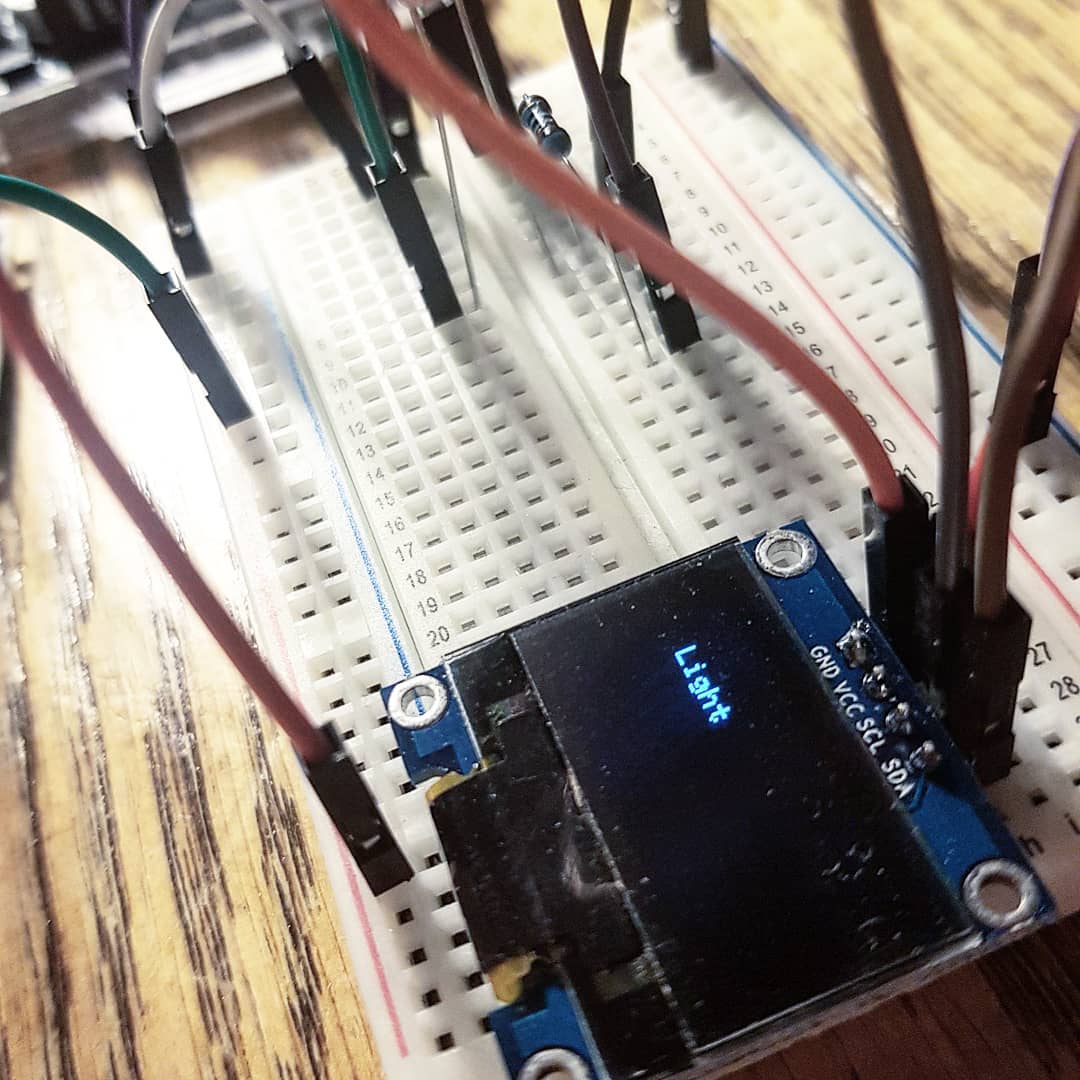 Photo cell + display #arduino